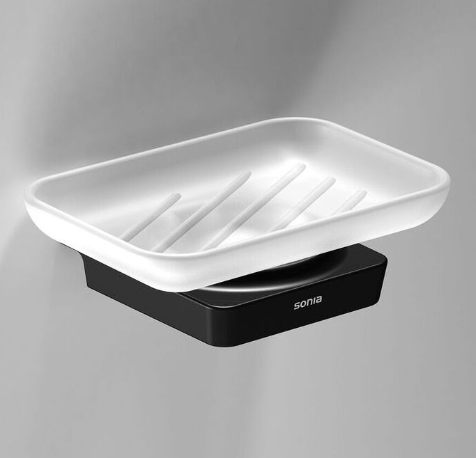 S6 black soap dish NotJustTaps.co.uk